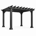 Pergola extérieure en aluminium noir 300x300x240 cm