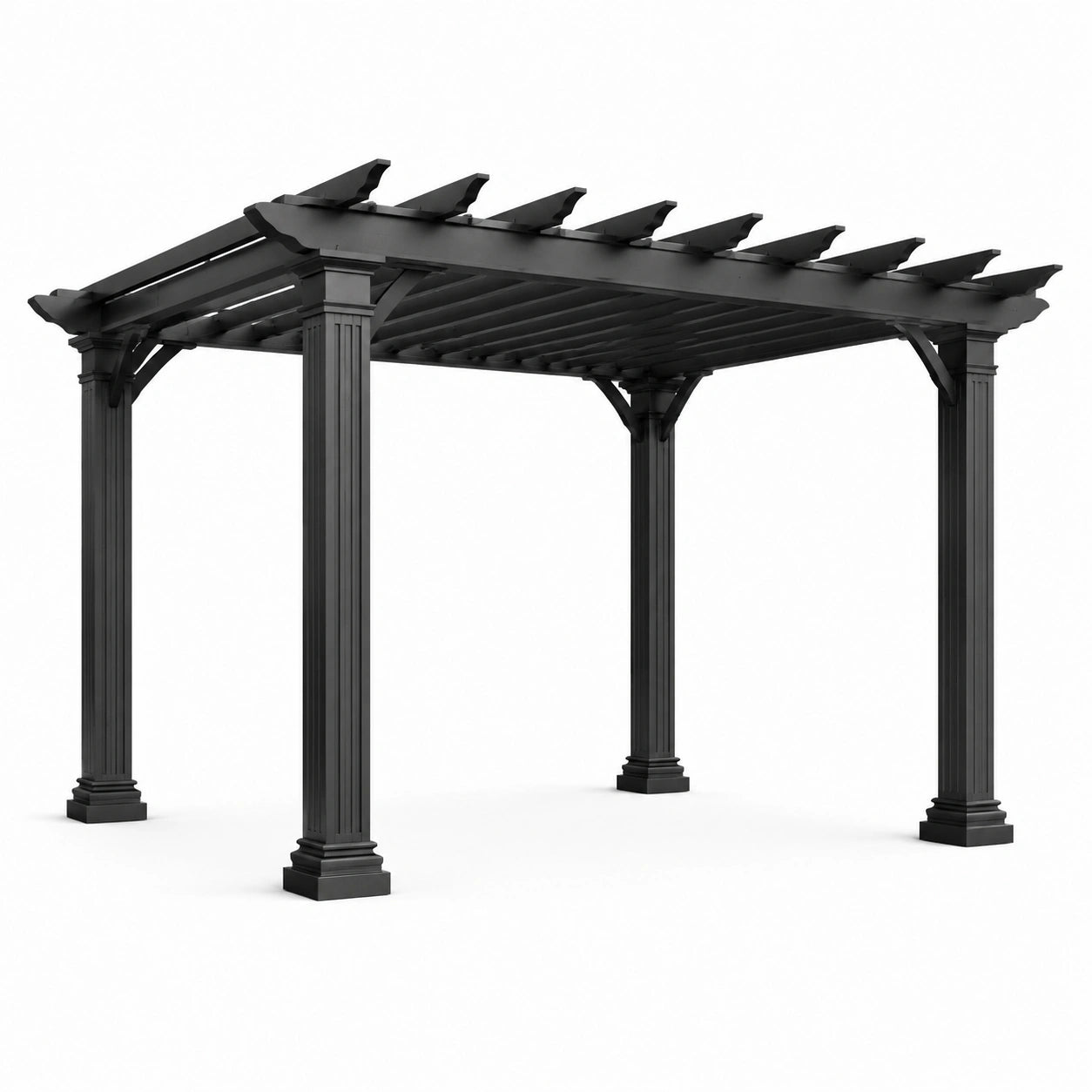 Pergola extérieure en aluminium noir 300x300x240 cm