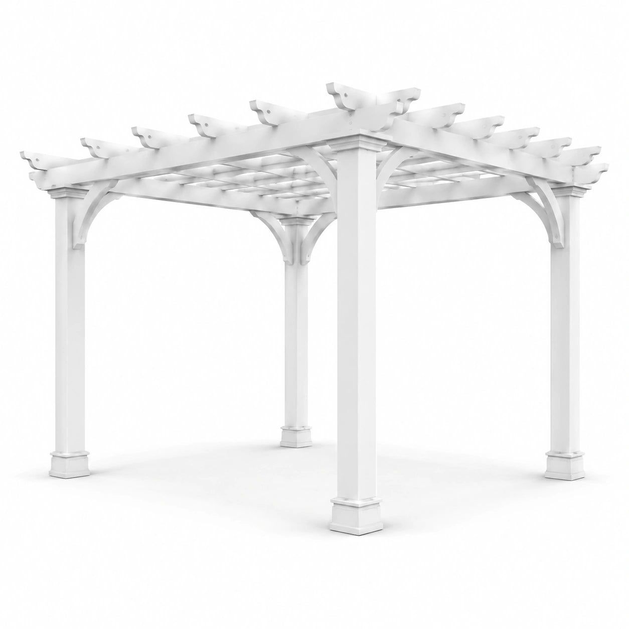 Pergola en PVC Blanc 3x3x2.6 m