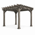 Pergola en bois massif gris 300 cm x 300 cm x 240 cm
