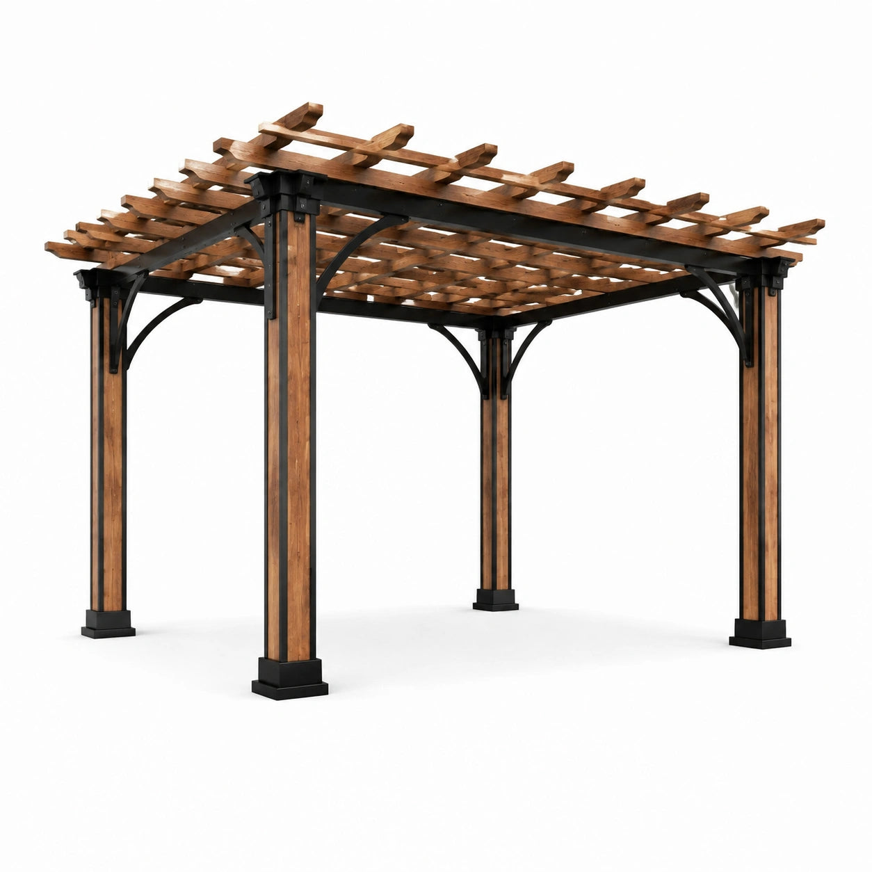 Pergola en bois de cèdre et métal 300x400 cm