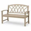 Banc de jardin en plastique beige 120 cm