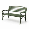 Banc de jardin en métal vert