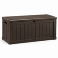 Coffre de rangement en plastique couleur chocolat 117 cm