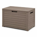 Coffre de rangement en plastique gris 120 cm x 50 cm x 60 cm