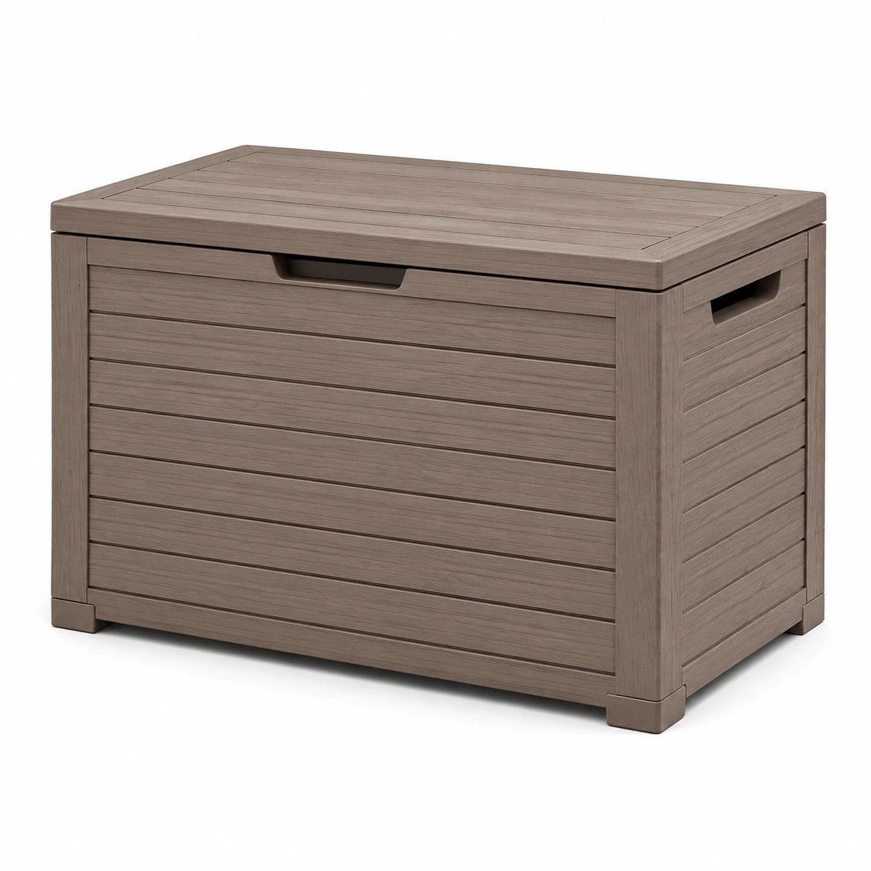 Coffre de rangement en plastique gris 120 cm x 50 cm x 60 cm