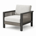 Fauteuil en aluminium et corde avec coussins en polyester