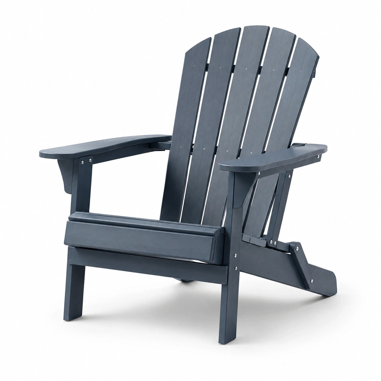 Chaise Adirondack en bois composite bleu